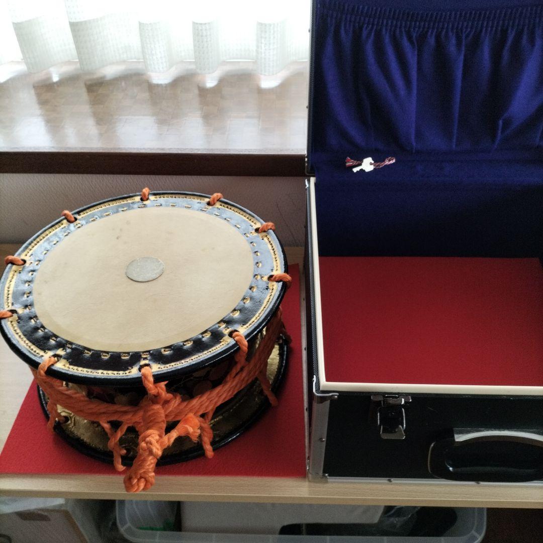 岡田屋布施 締太鼓 ハードケース付き 中古品 和太鼓の胴