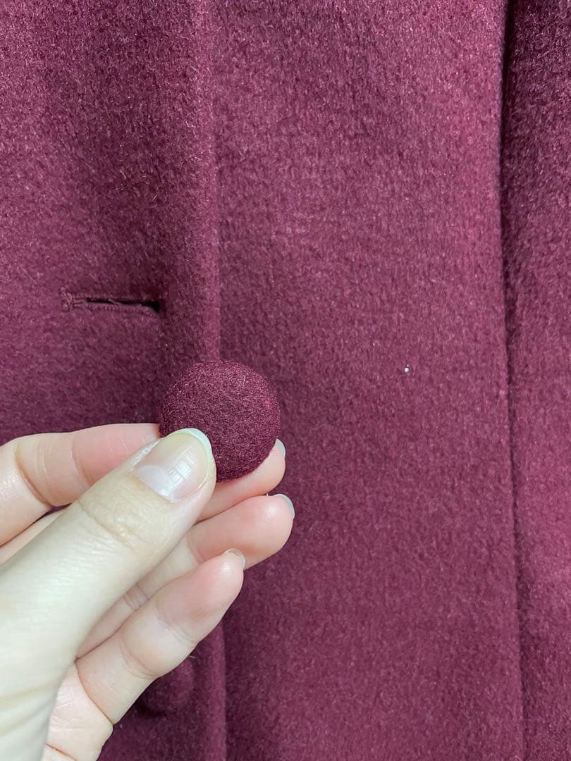 ATELIER-PIERROT アトリエピエロ　ケープ付ファーコート　ワイン