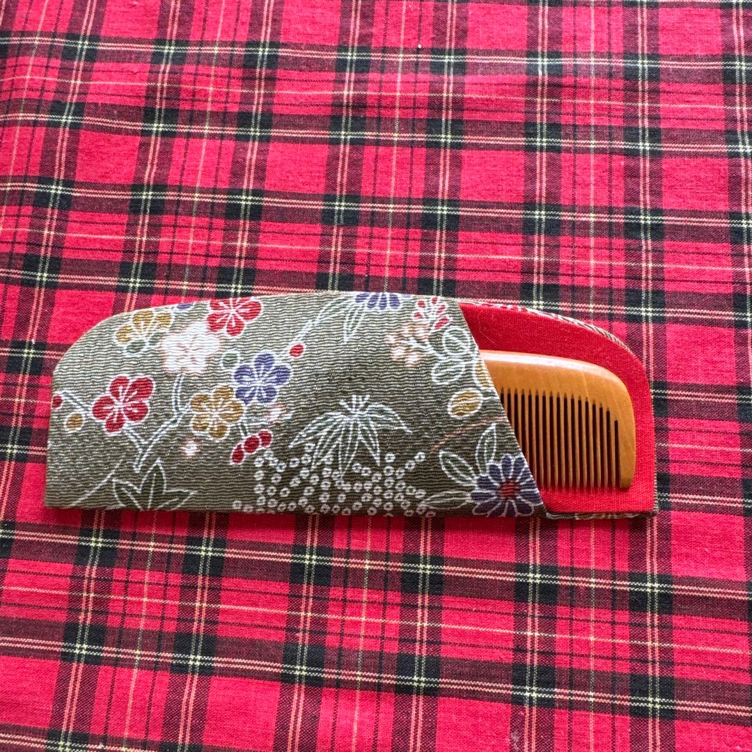 よのや つげ櫛 花柄ケースセット