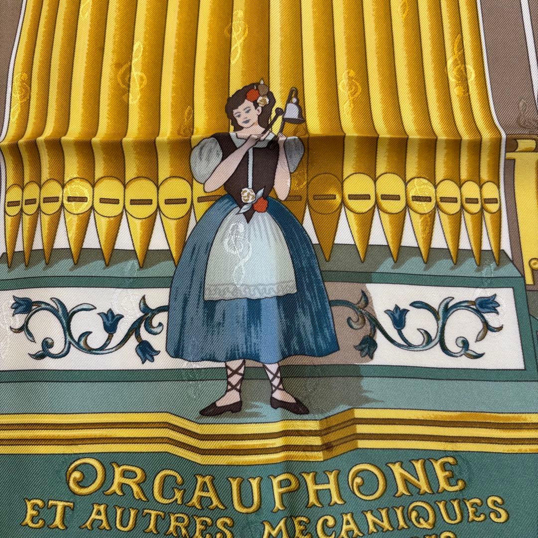 エルメス　カレ90　パイプオルガンと機械仕掛けの楽器