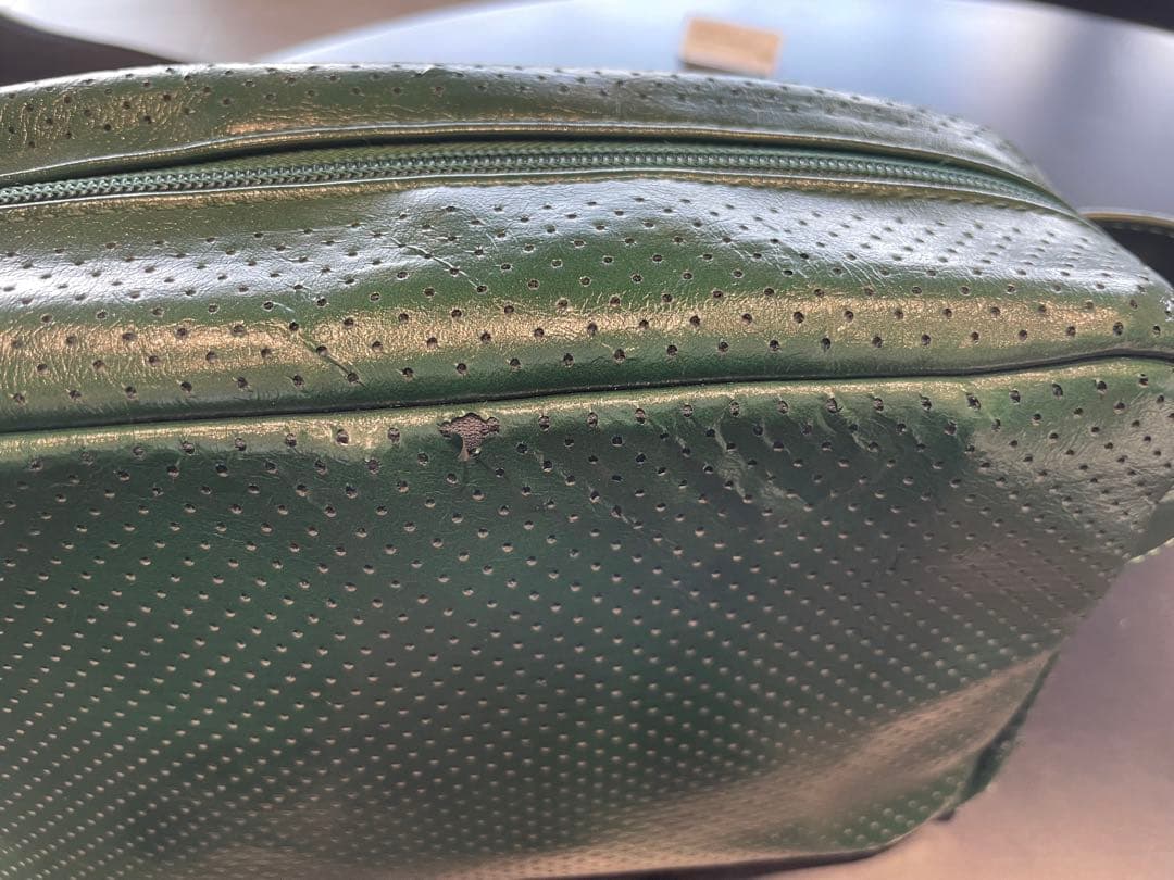 Callaway グリーン レザー ポーチ