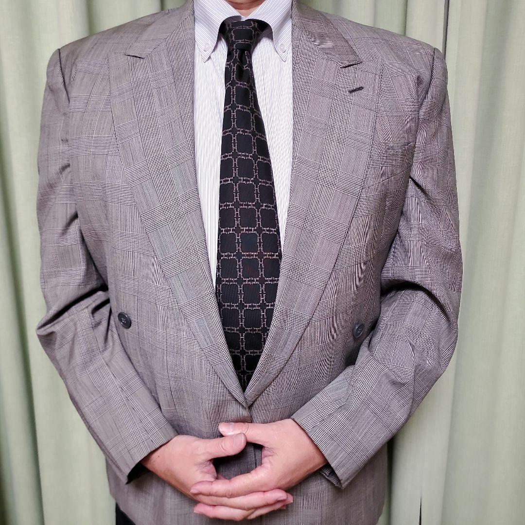 アルマーニ ジャケット スーツ チェック グレー系 ダブル楽天市場