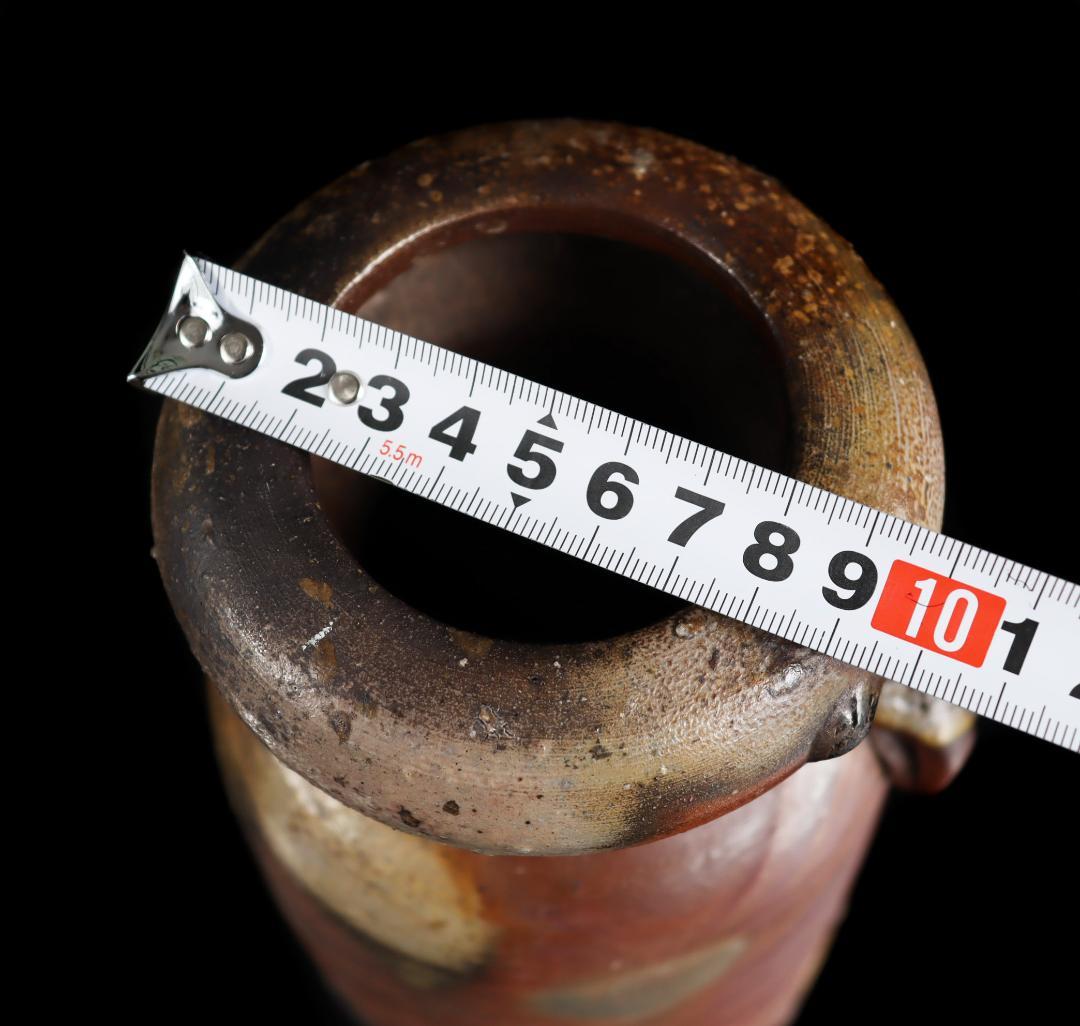 備前焼 人間国宝伊勢崎淳 耳付 花生 花入 陶芸 - メルカリ