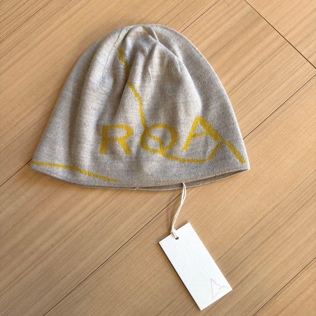 ROA ロアLogo Beanie ウールニットキャップ グレー ビーニー