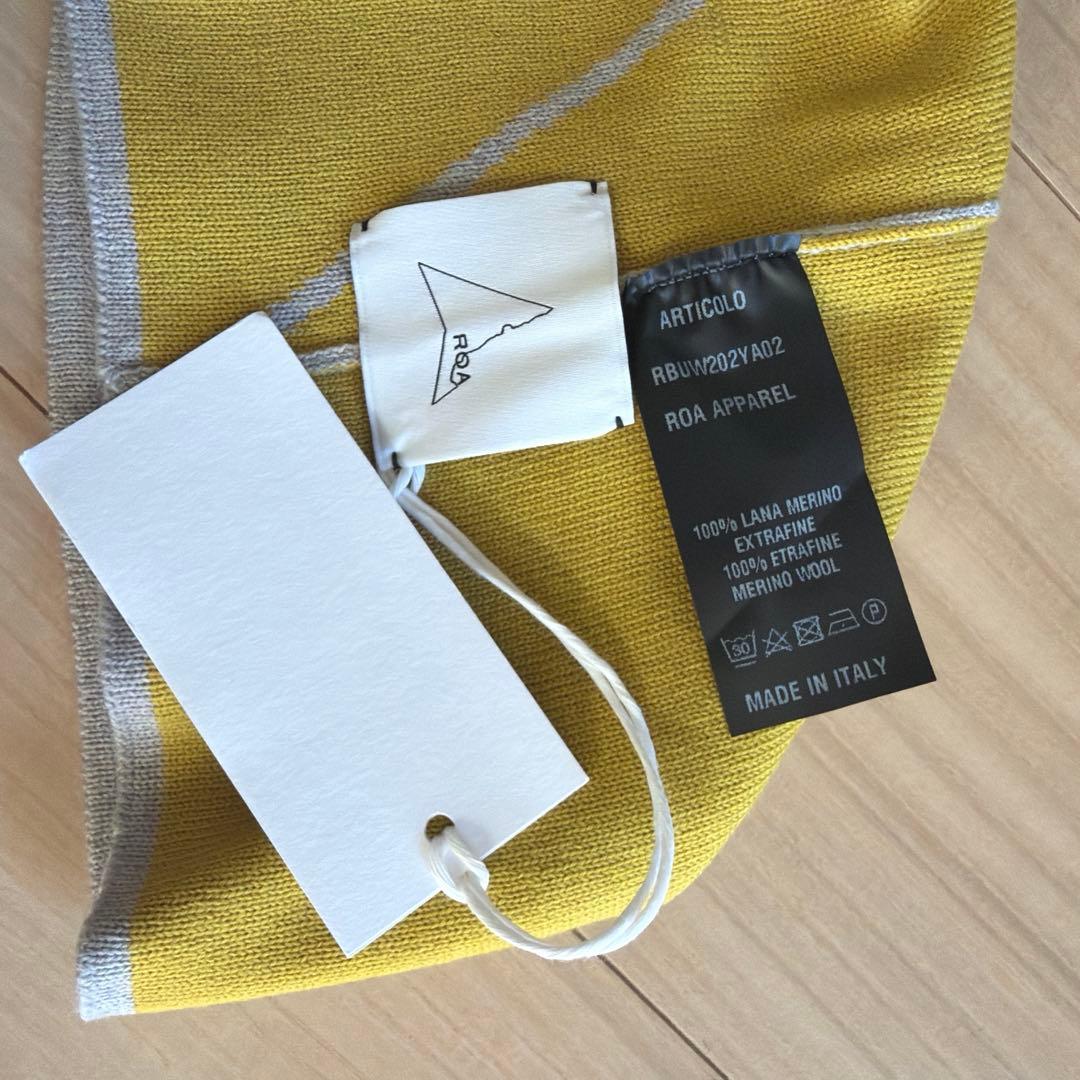 ROA ロアLogo Beanie ウールニットキャップ グレー ビーニー