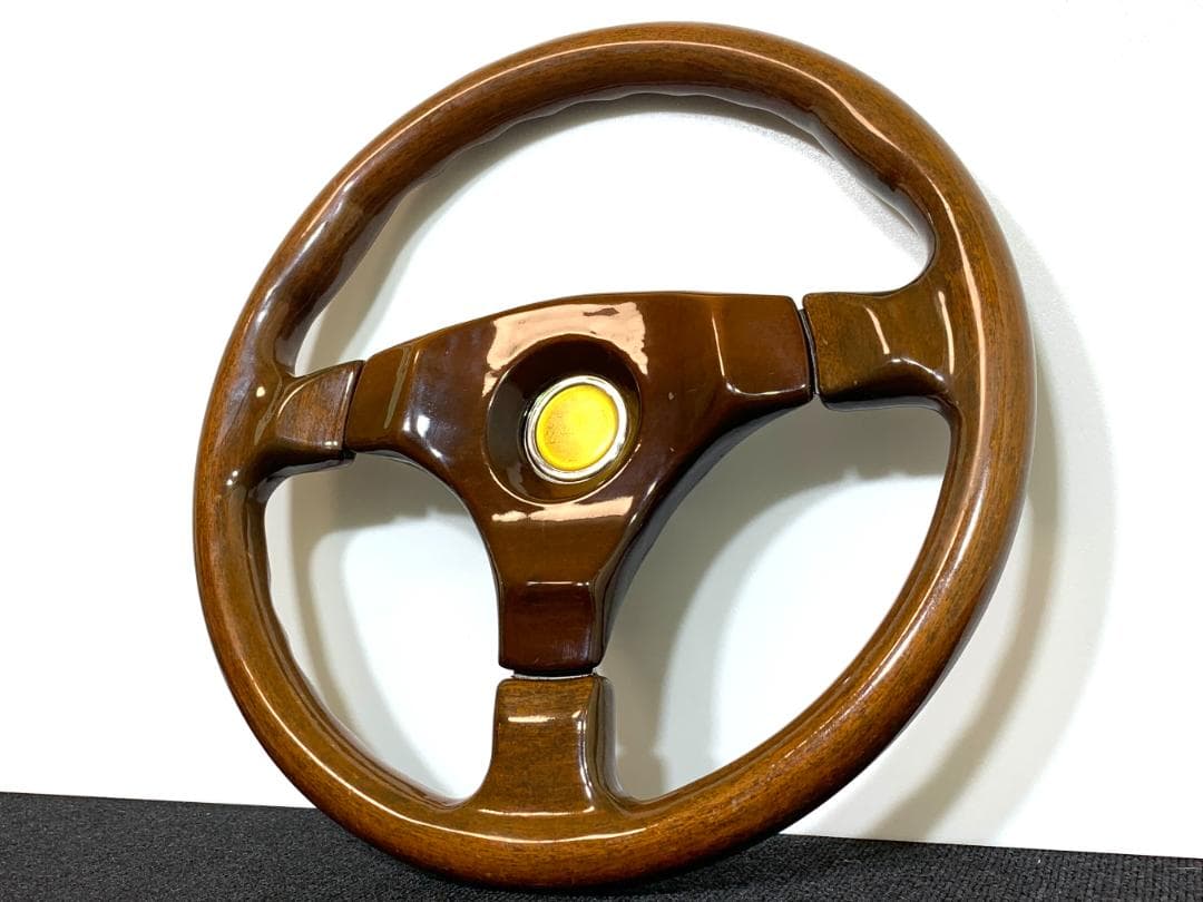 エムズスピード ウッド ステアリング センターパッド ホーンボタン付 希少