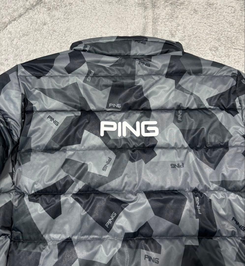 ★新品タグ付★ PING ゴルフ 中綿ジャケット レディース L カモ柄グレー