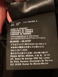 PRADA ブラック チェスターコート48