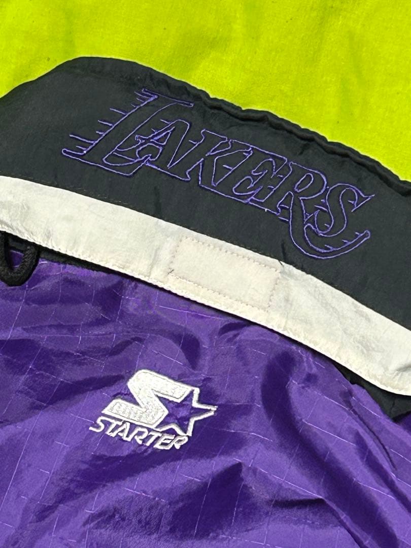 スターター　ロサンゼルス　レイカーズ　ヴィンテージウインドブレーカー　NBA 紫