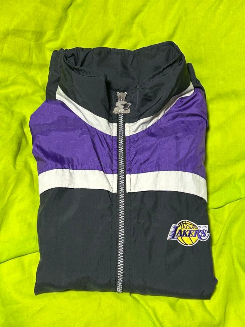 スターター　ロサンゼルス　レイカーズ　ヴィンテージウインドブレーカー　NBA 紫
