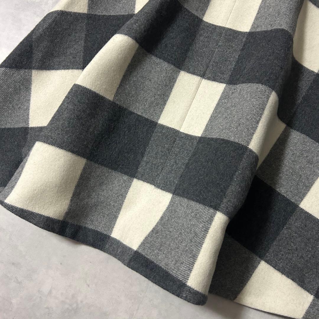 美品✨シートーキョー Elisa チェック柄ウールスカート Aライン マキシ丈
