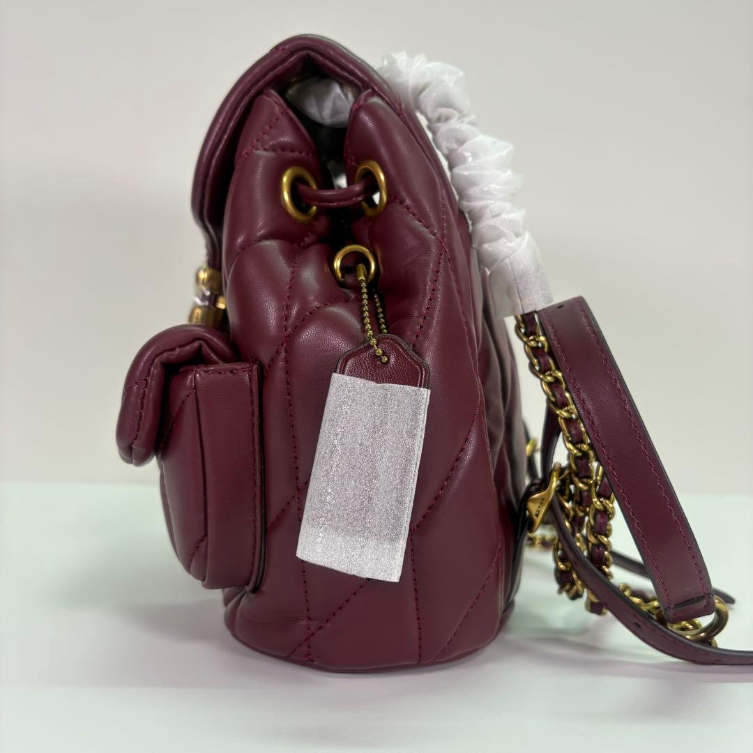 【COACH】 タグ有り タビー バックパック キルティング リュック