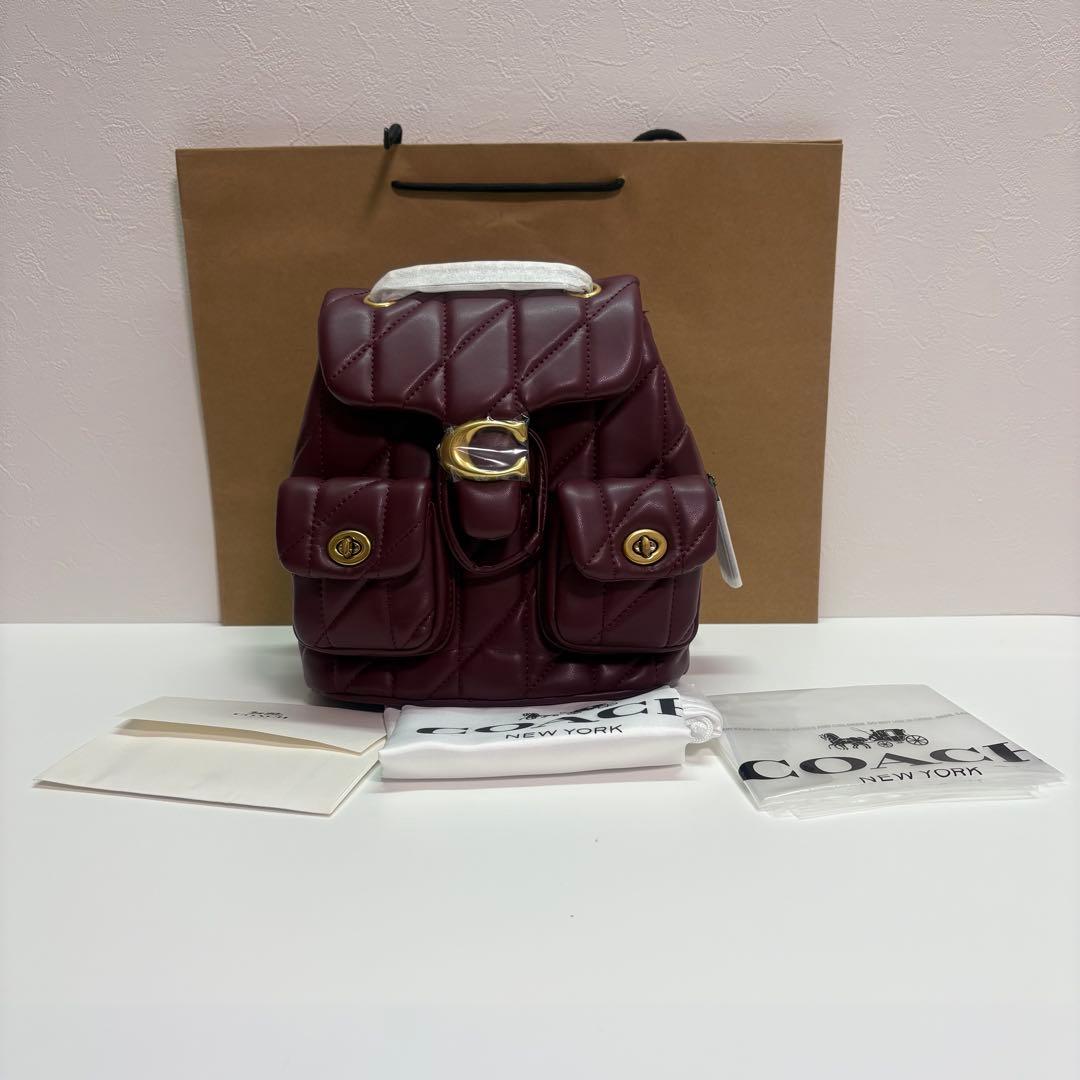 【COACH】 タグ有り タビー バックパック キルティング リュック