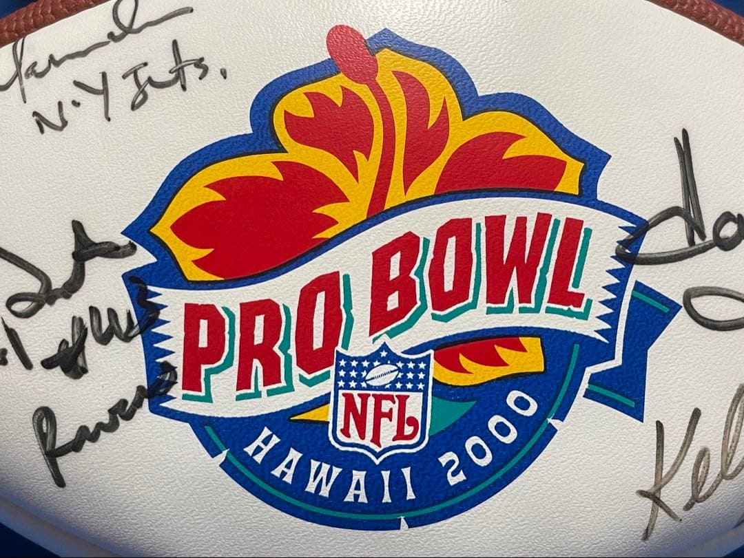 2000年NFLプロボウルロゴ入り直筆サインボール