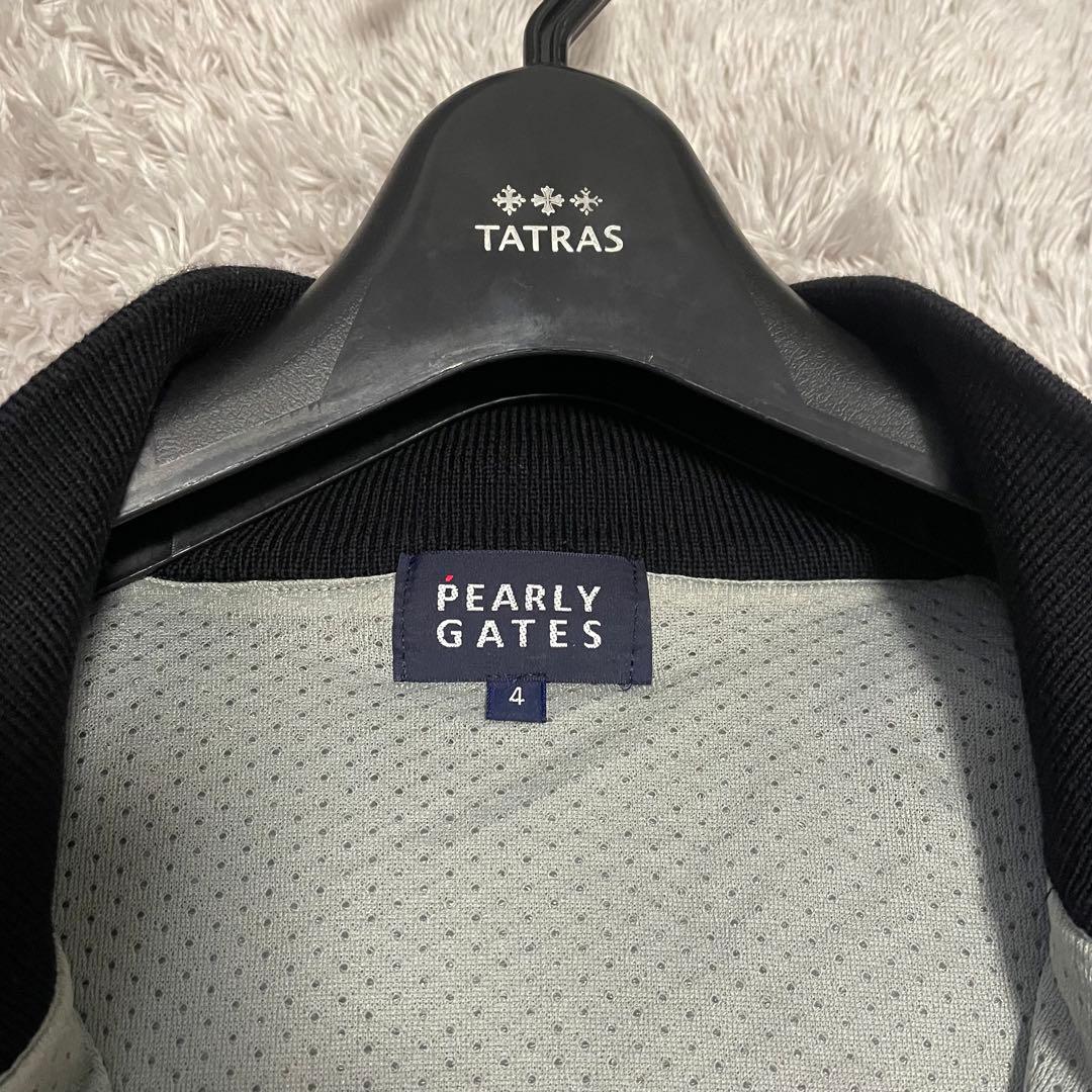 PEARLY GATES　ロゴ刺繍 ハーフジップ ボーダーニット 4