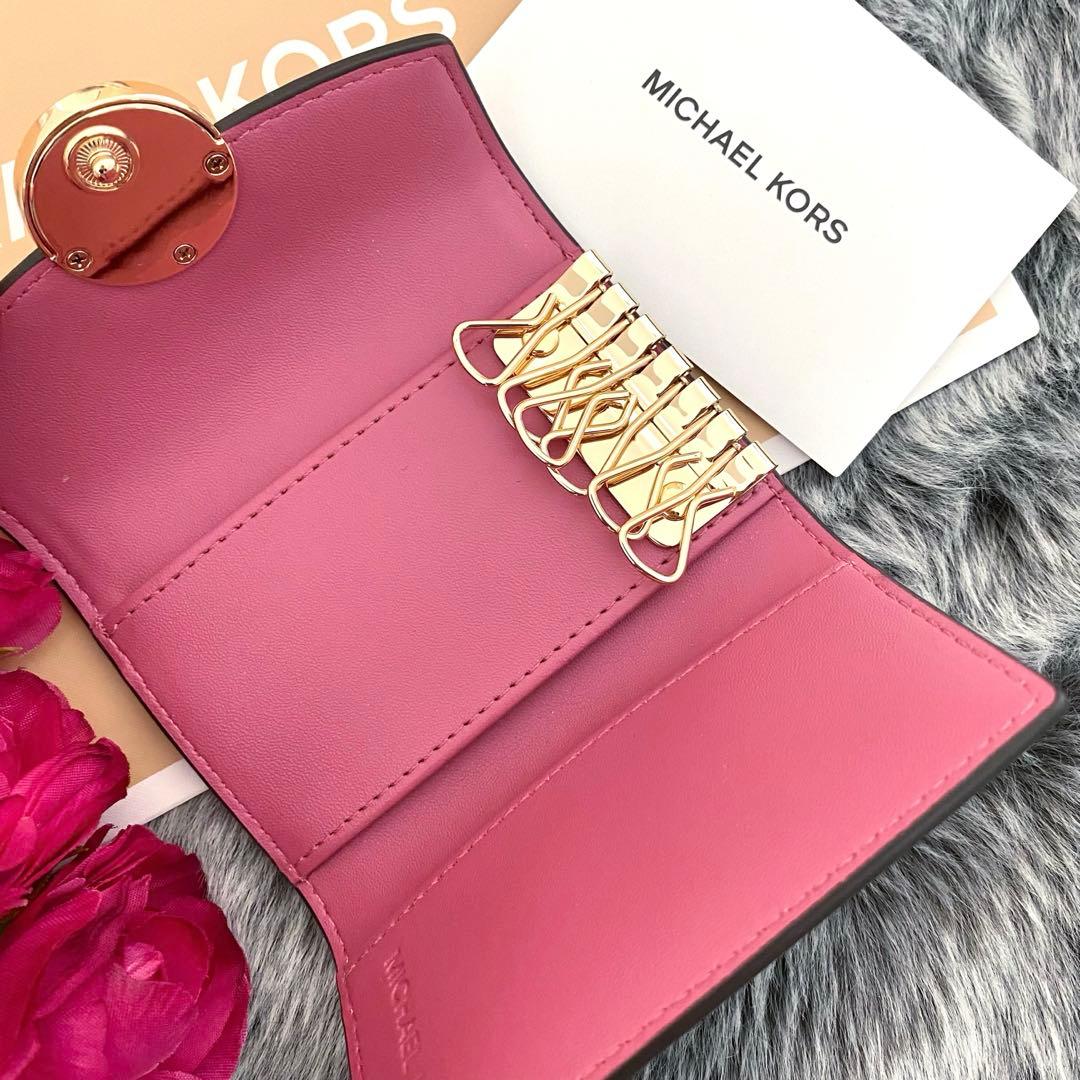 新品☆MICHAEL KORS キーケース　ピンク レザー キーケース