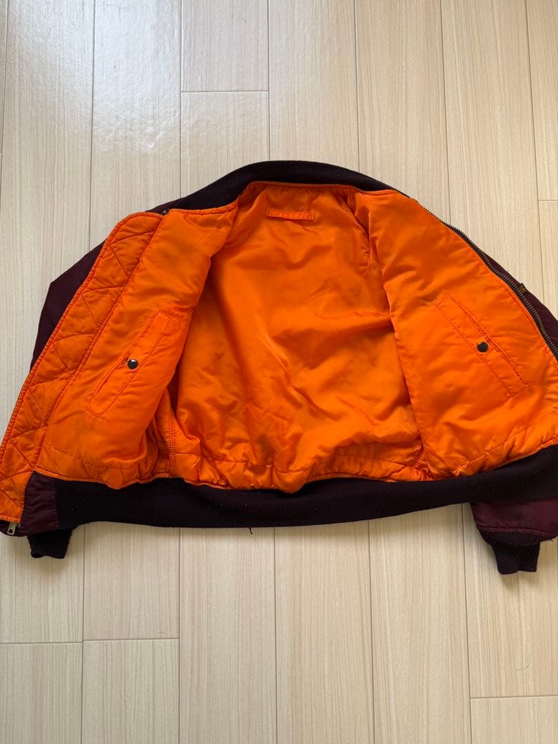 桃*ご様 alpha MA-1 バーガンディ 古着