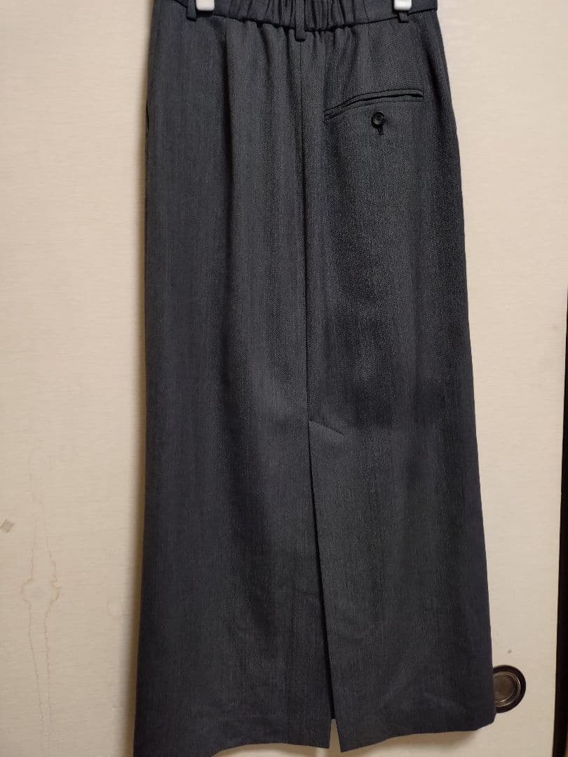 専用☆エブール　今季　ライトシャンブレーウールロングタイトスカート