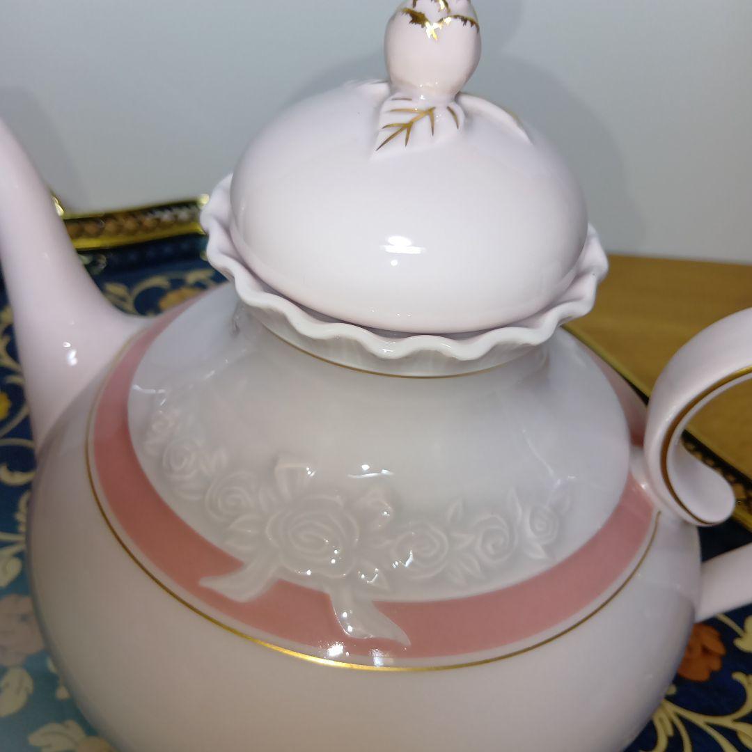 フッチェンロイター ポーセリンローズ ピンク ティーポット セット