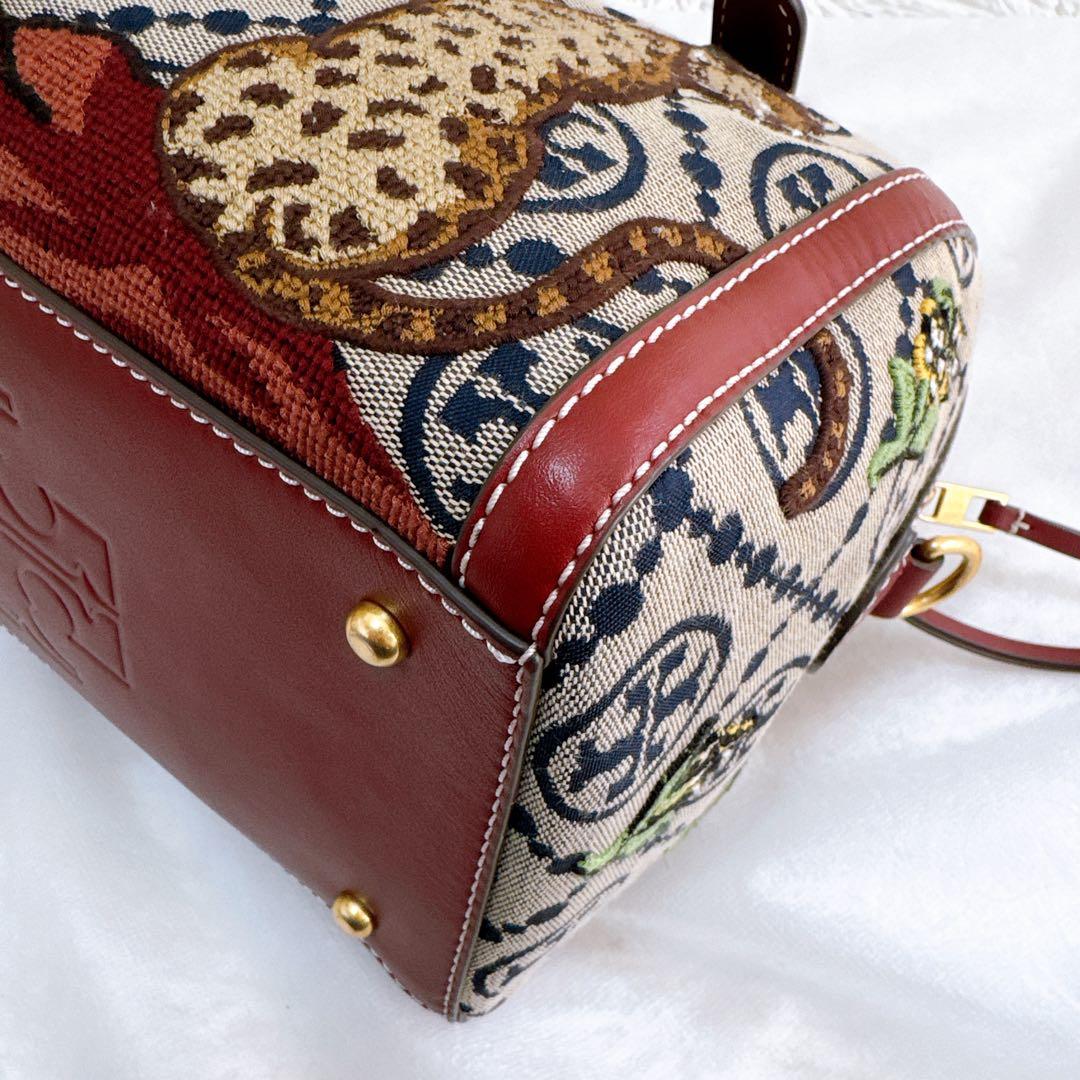 ✨超希少 美品✨ トリーバーチ Tモノグラム ボストン ジャガード 2way