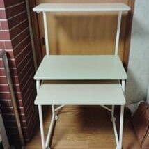 ホワイト 3段パソコンデスク