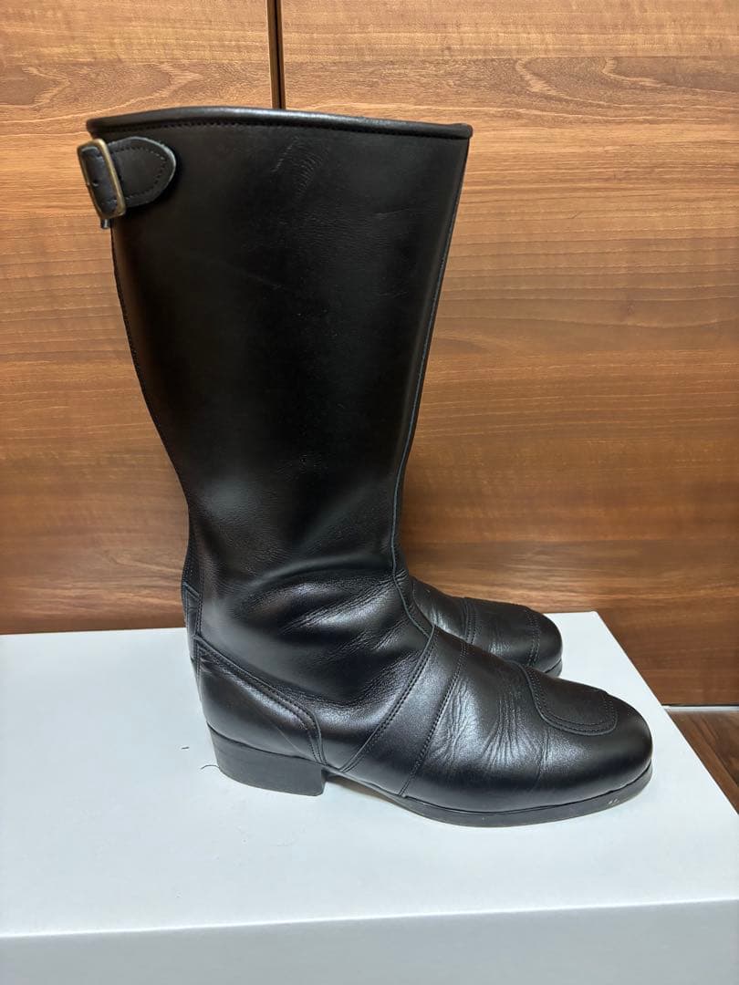 特攻ブーツ　ロングブーツ　黒　ブラック　バイク　トーヨコ　27.5cm 本革