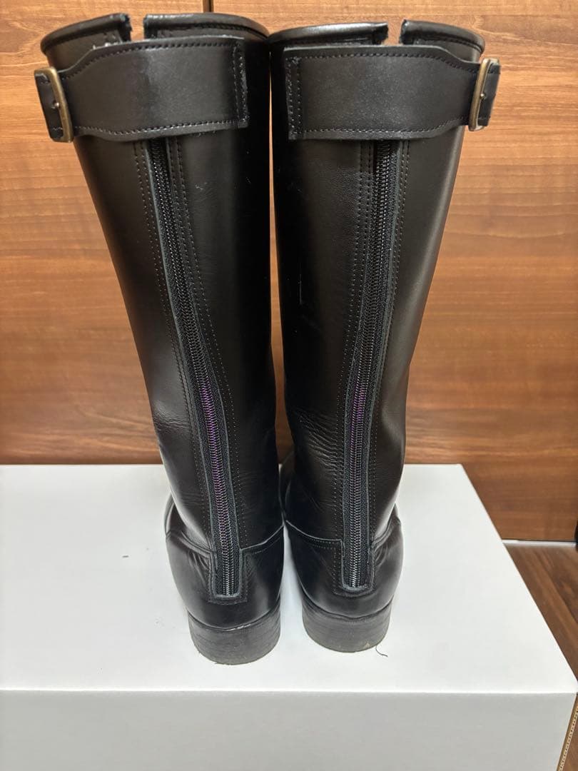 特攻ブーツ　ロングブーツ　黒　ブラック　バイク　トーヨコ　27.5cm 本革