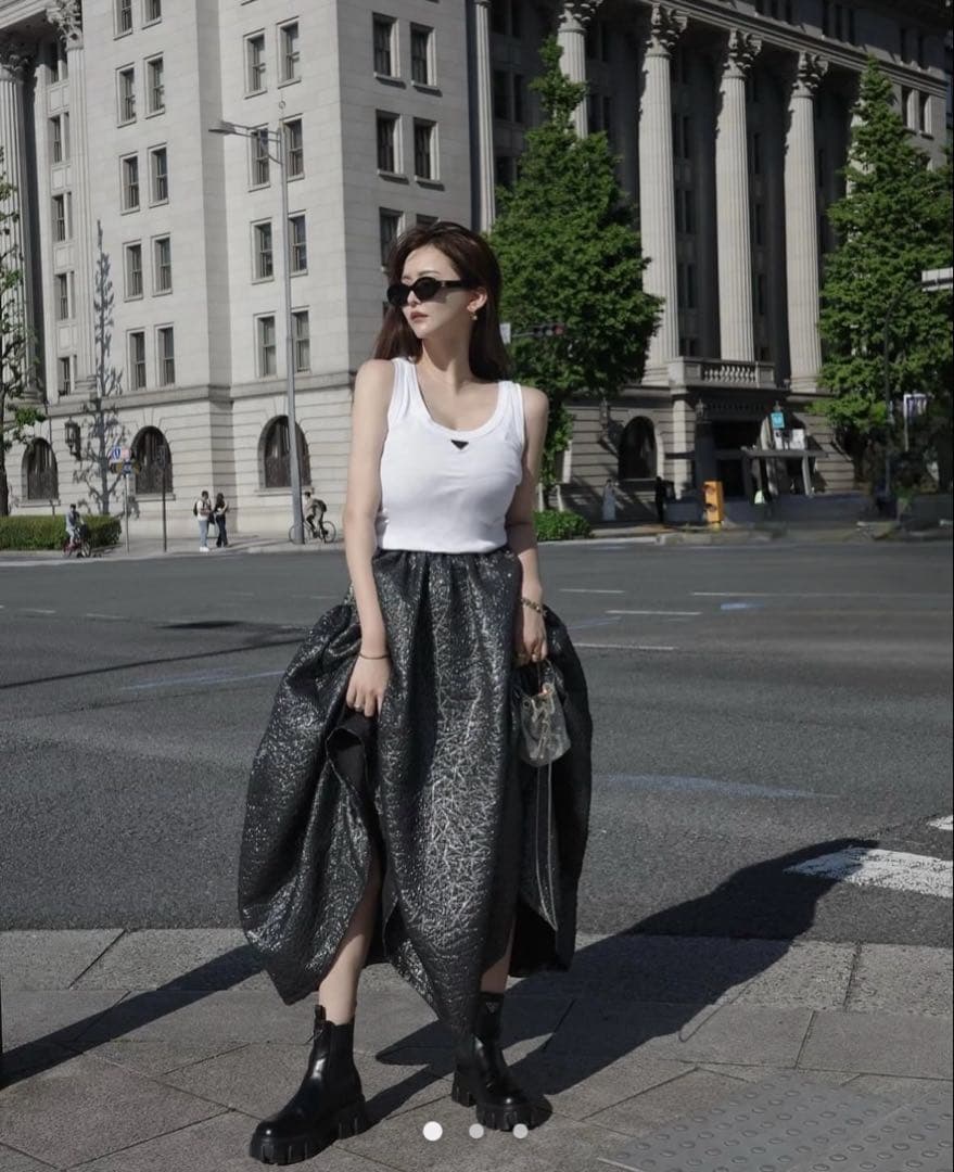 スカート THETOE the toe Midtown Jacquard Skirt