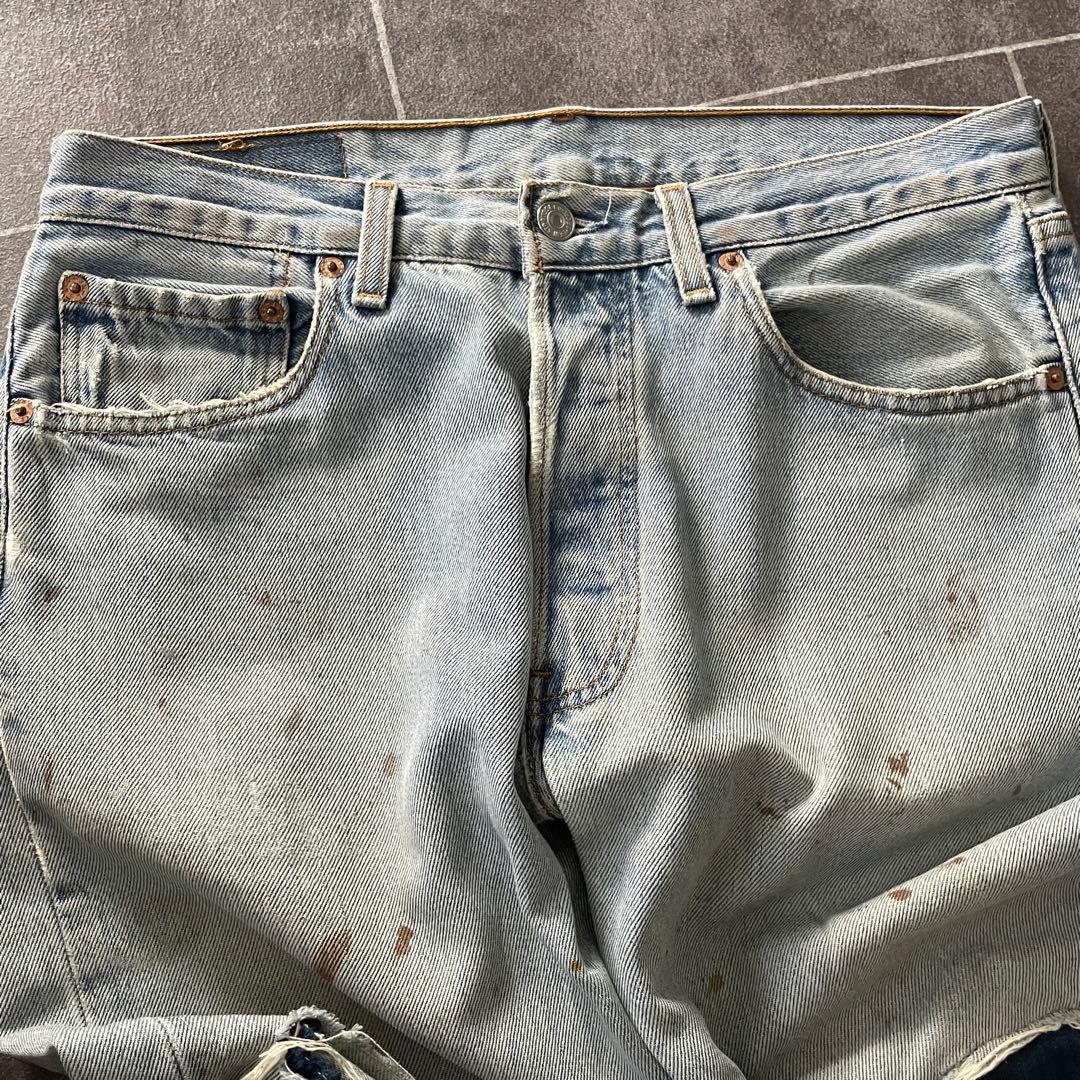 90's USA製 Levi's 501 ダメージ デニム ワッペン W32 - メルカリ