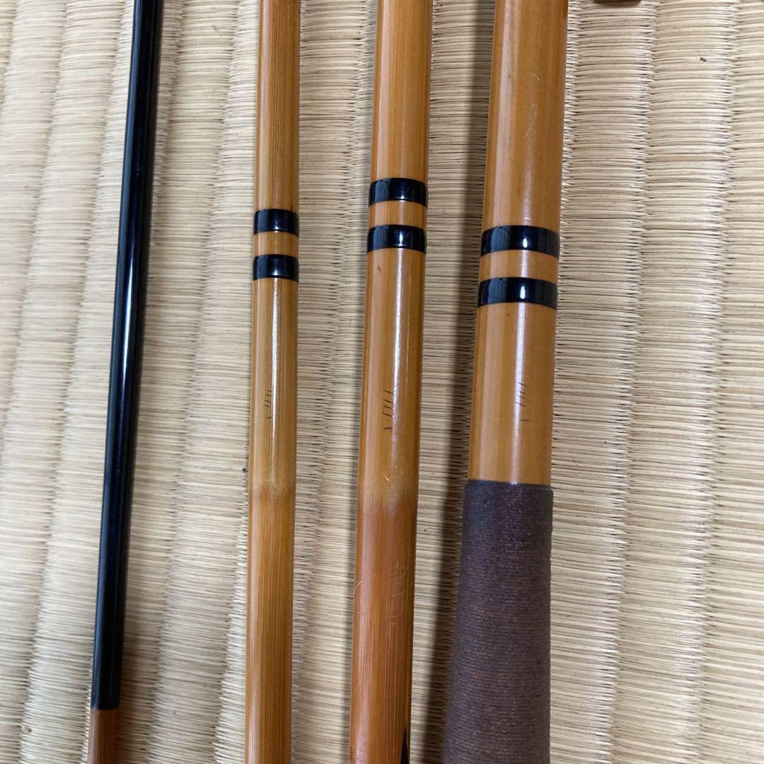 ほぼ未使用 美品 40年前購入 天使平式 魚集 16尺 ヘラ竿 和竿 竹竿