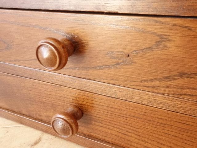 北海道手作り家具　ナラ（楢）材　 Ａ４小引出４Ｆ　勇峰工芸（新）