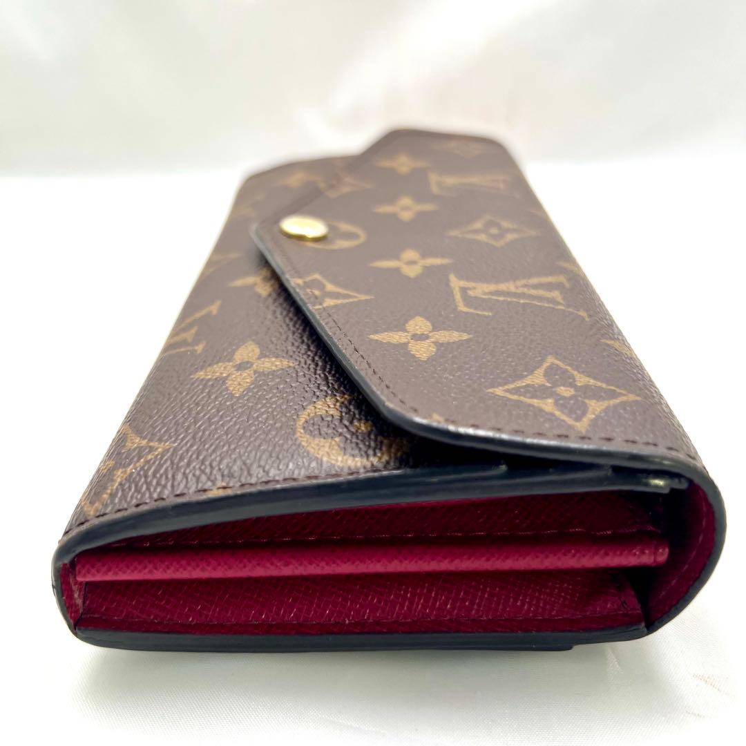 【美品】 ルイヴィトン モノグラム 新型ポルトフォイユサラ フューシャ