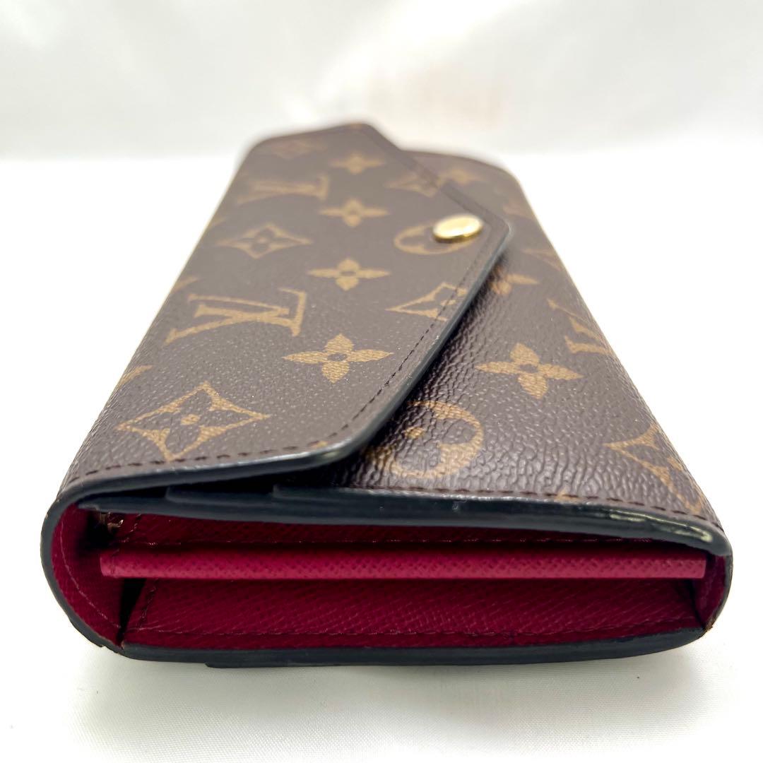 【美品】 ルイヴィトン モノグラム 新型ポルトフォイユサラ フューシャ