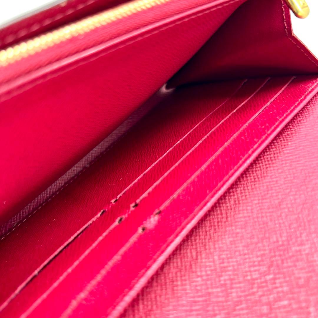 【美品】 ルイヴィトン モノグラム 新型ポルトフォイユサラ フューシャ