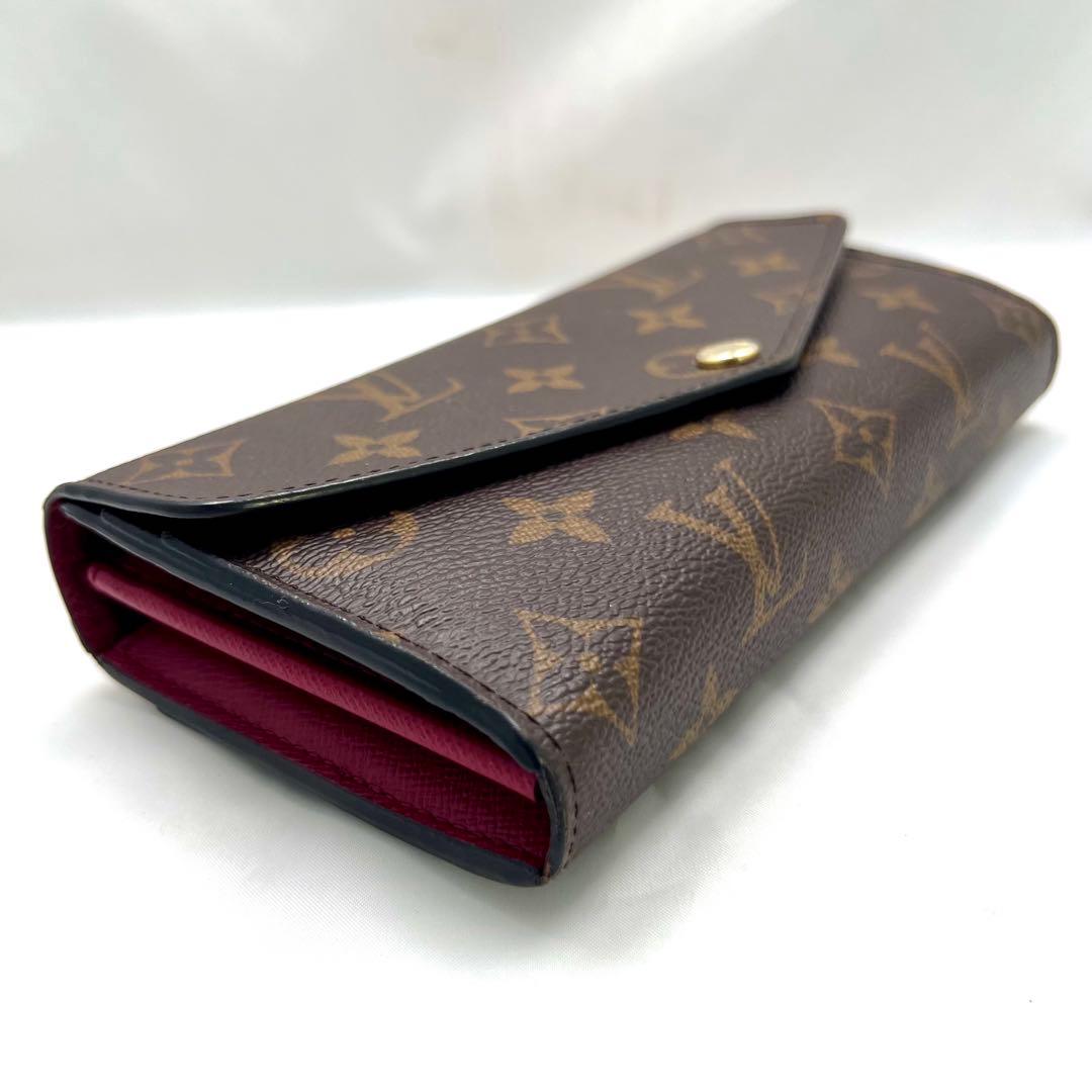 【美品】 ルイヴィトン モノグラム 新型ポルトフォイユサラ フューシャ