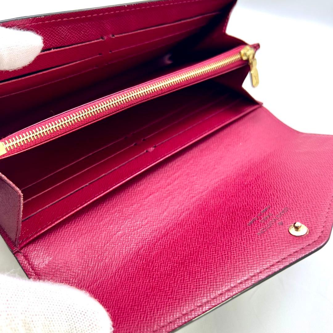 【美品】 ルイヴィトン モノグラム 新型ポルトフォイユサラ フューシャ