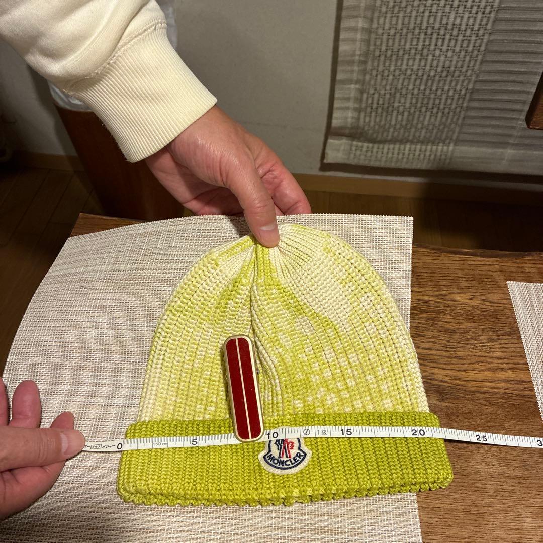 お値下げいたしました✨ MONCLER ニット帽 イエロー・クリーム