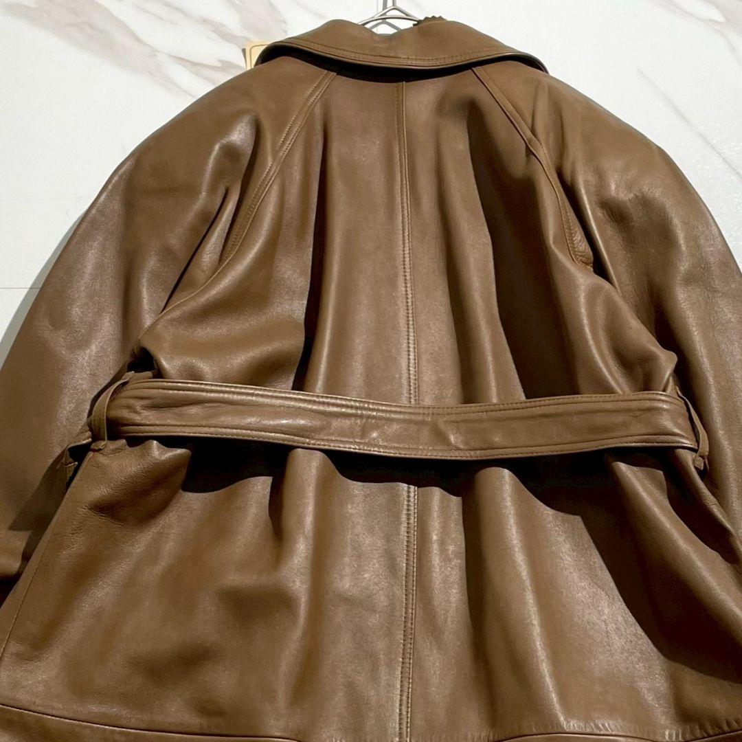 タグ付き極美品！ LOEWE ロエベ 極上ラムレザー ロングコート 38 L