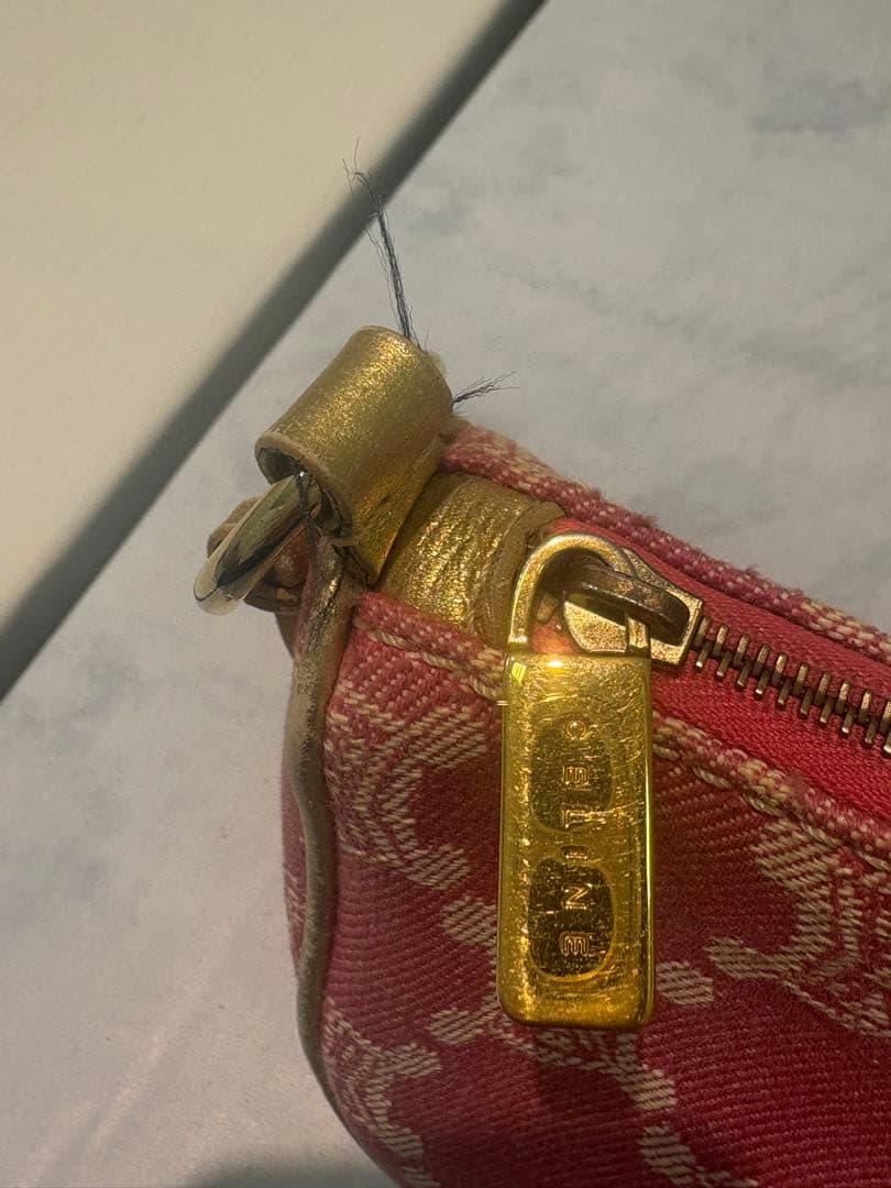 [希少] CELINE セリーヌ　マカダム　デニム　アクセサリーポーチ