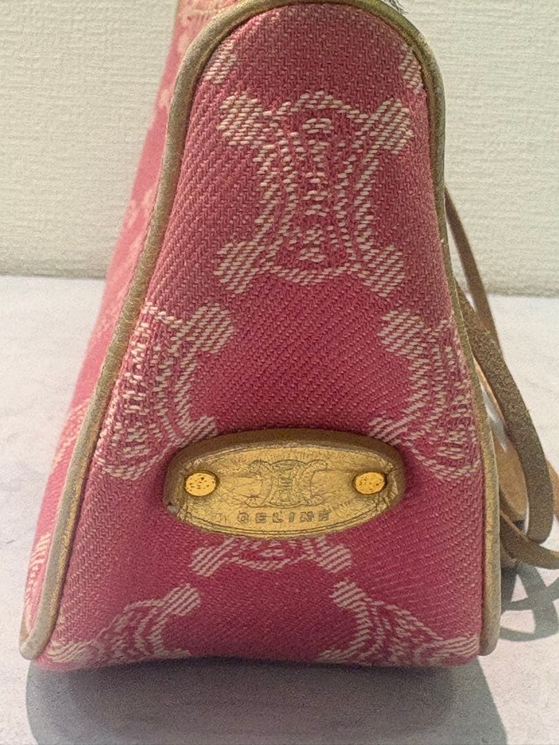 [希少] CELINE セリーヌ　マカダム　デニム　アクセサリーポーチ