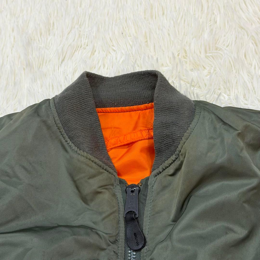 737　アルファインダストリーズ　USA製　L　MA-1　カーキ