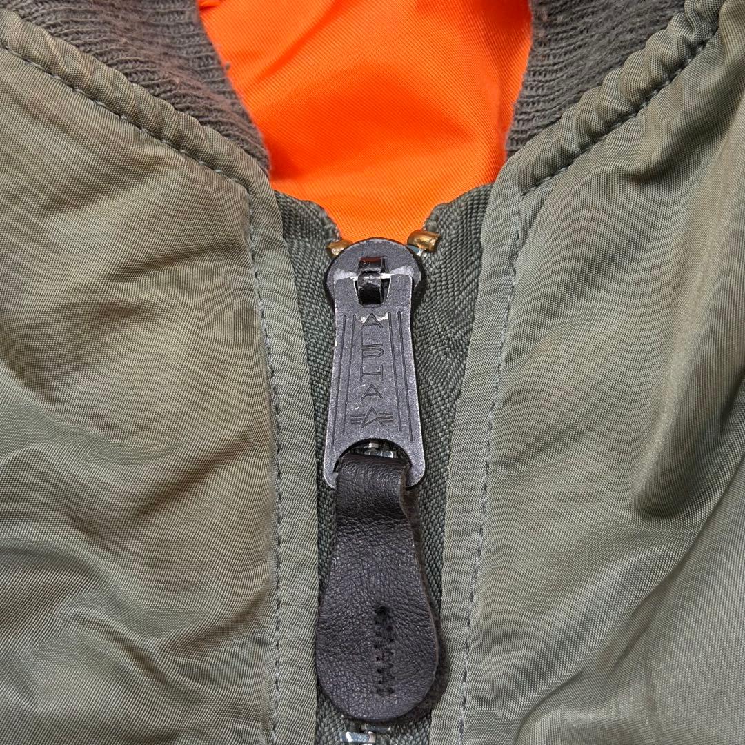 737　アルファインダストリーズ　USA製　L　MA-1　カーキ