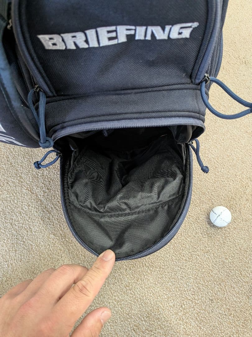 BRIEFING キャディバッグ ネイビー　パターカバー付