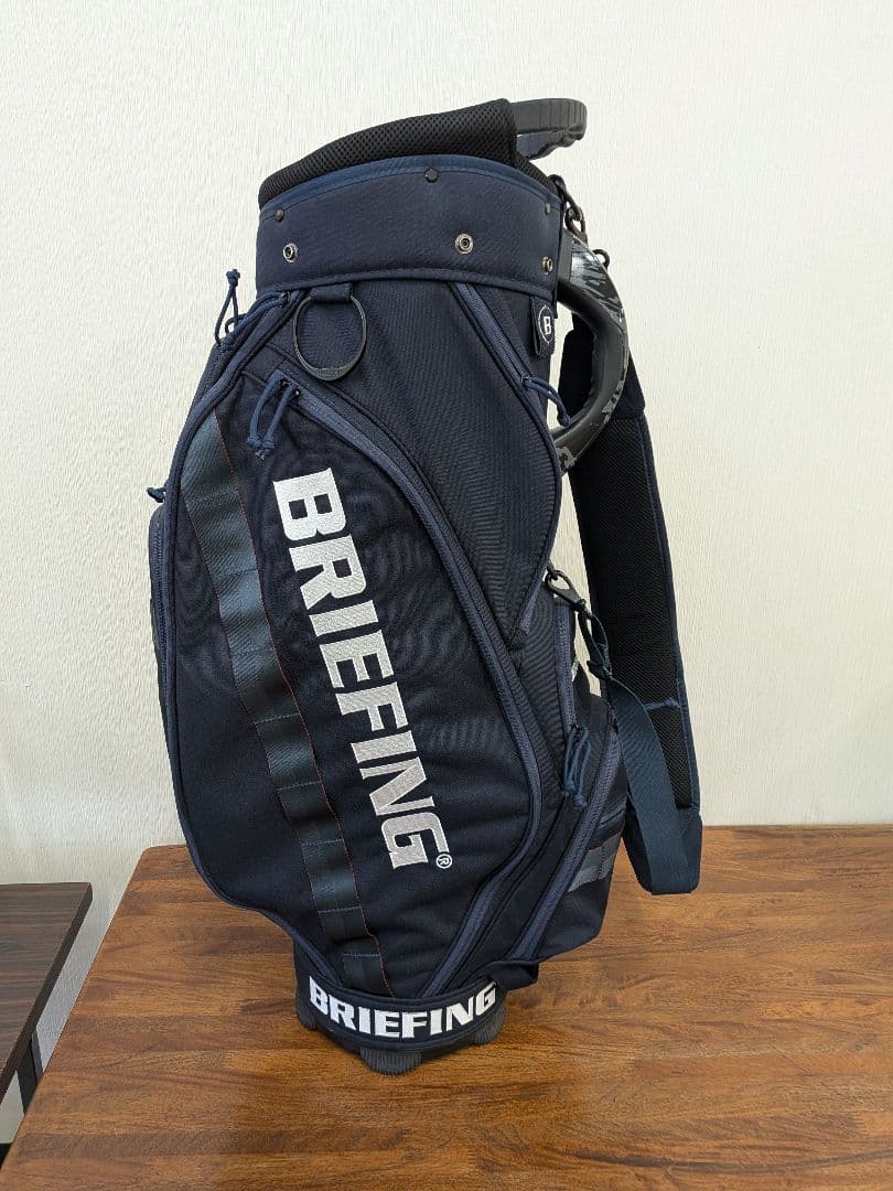 BRIEFING キャディバッグ ネイビー　パターカバー付