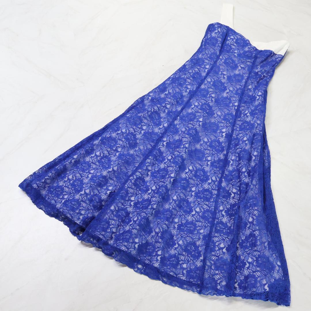 美品 日本製 フラダンス衣装】ブルー Paondor ワンピース ドレス 青