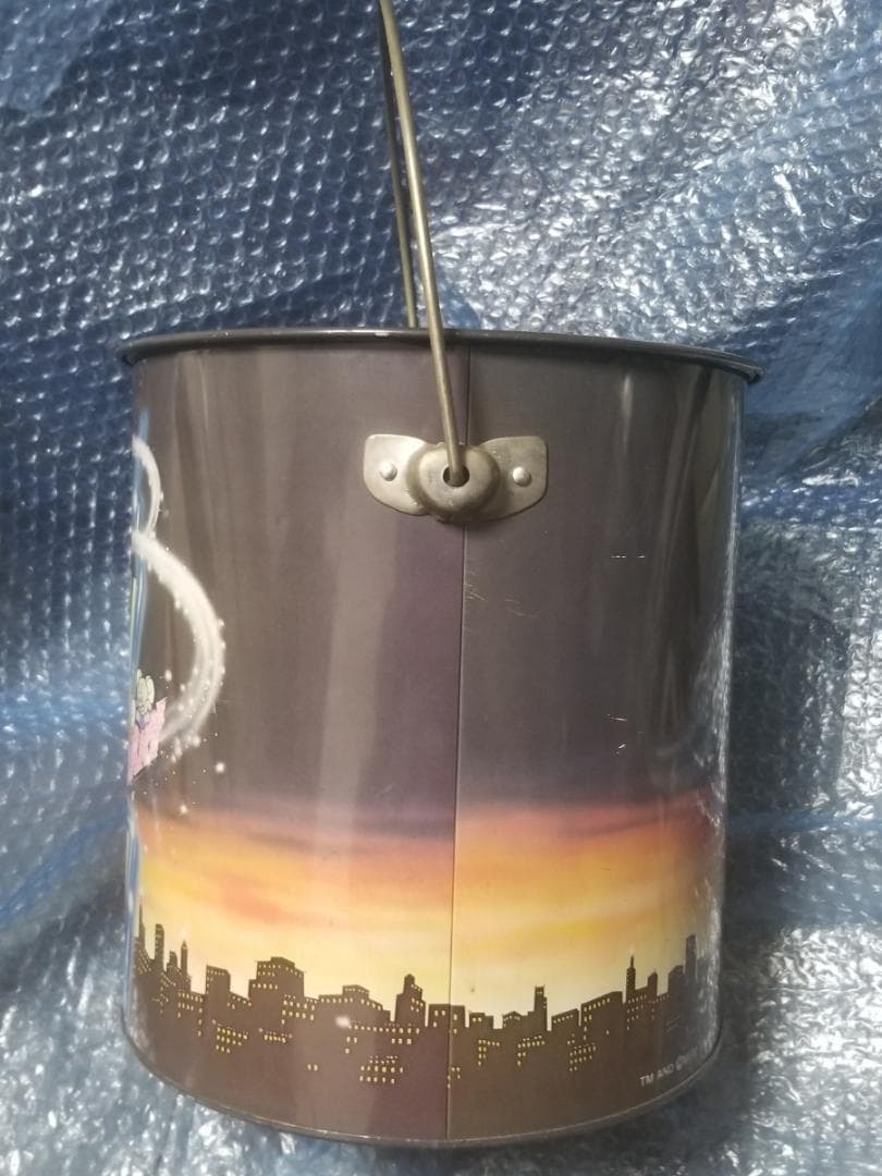 81年 古い トムとジェリー ブリキ バケツ 缶 Tom and Jerry