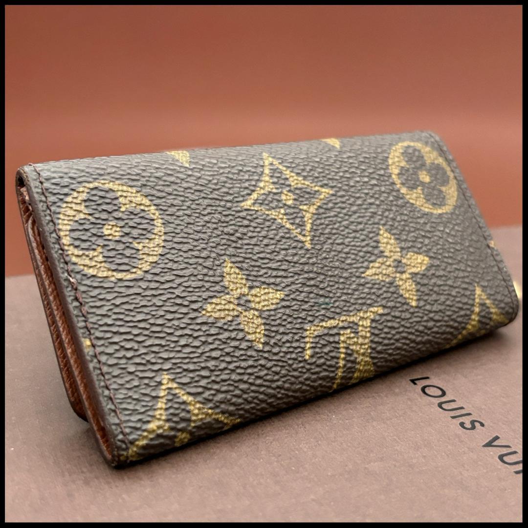 ルイヴィトン モノグラム キーケース ミュルティクレ ブラウン キーホルダー