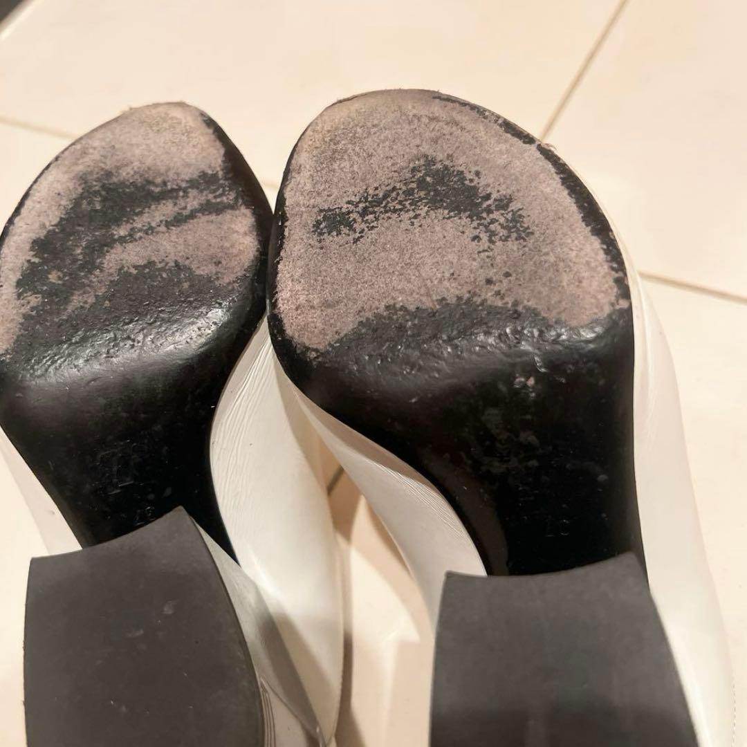 LOUIS VUITTON 正規品 ミュール ホワイト/ブラック オープントゥ