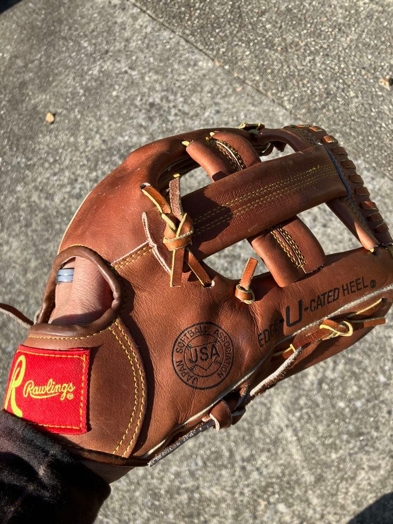本革、未使用に近いRawlings 軟式グローブ U-Cated Heel｜Rawlings EDGE U-