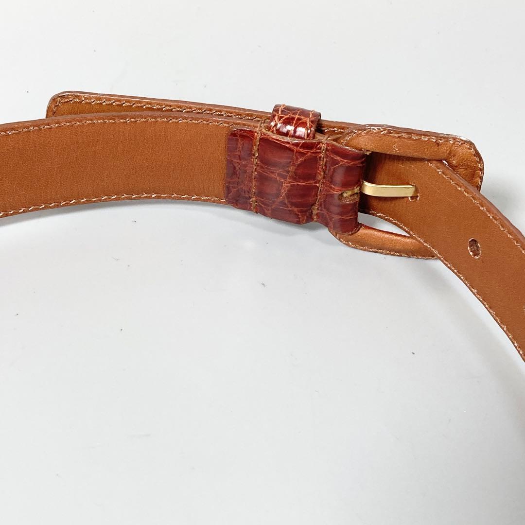 PRADA プラダ クロコダイル ベルト レザー ワニ革 70/28